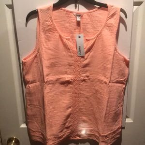 Sonoma Blouse Peach Bud Size L